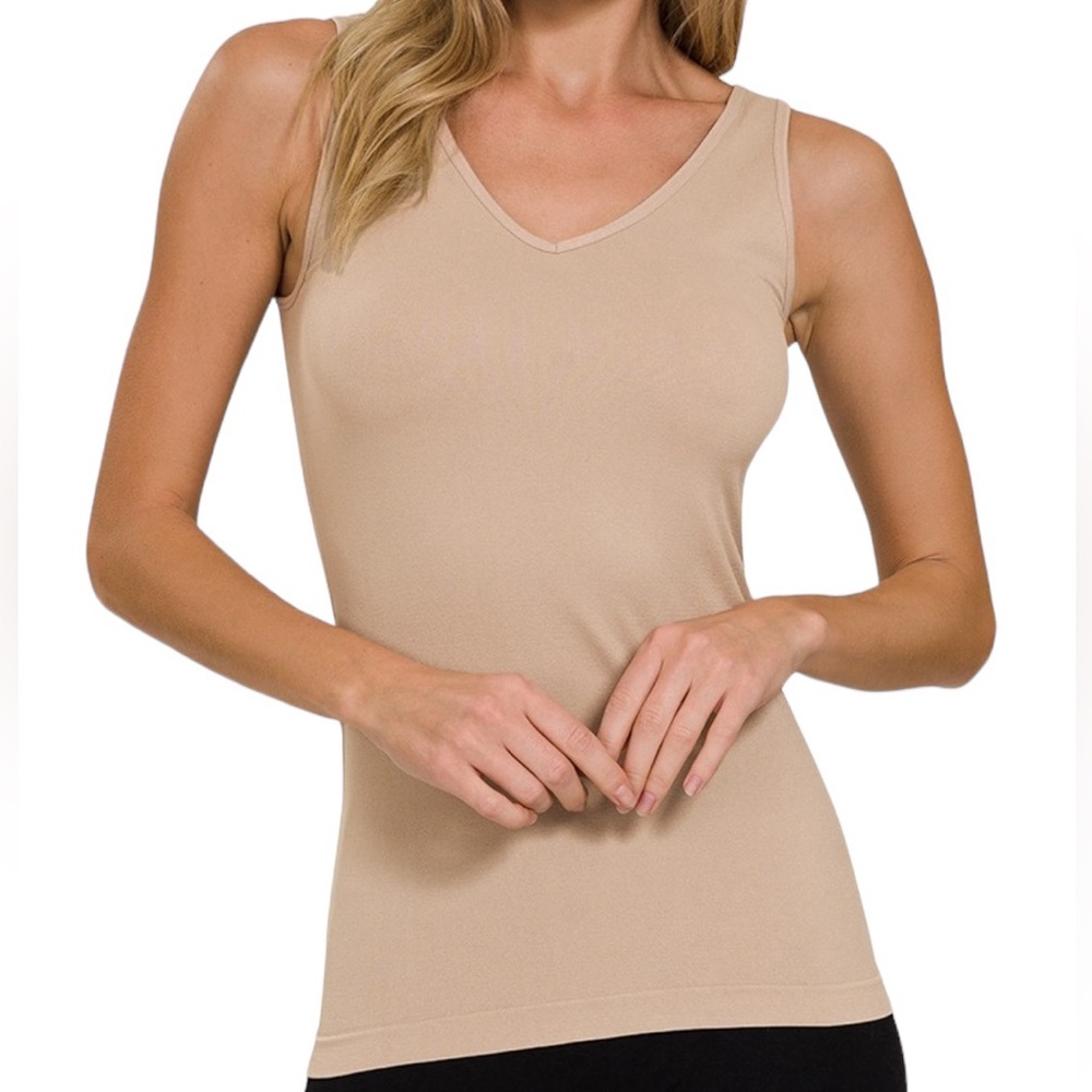 Women’s Mocha 2-Way (U & V-Neck) Seamless Tank